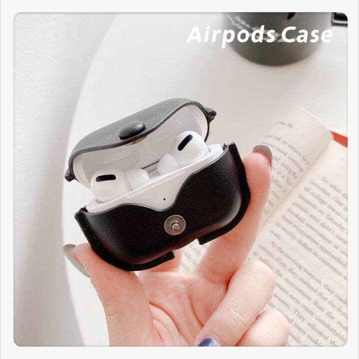 หนังหูฟัง-เคส-สําหรับ-airpods-pro-2nd-3-gen-case-cover-ฝาครอบป้องกันสุดหรูพร้อมพวงกุญแจตะขอ