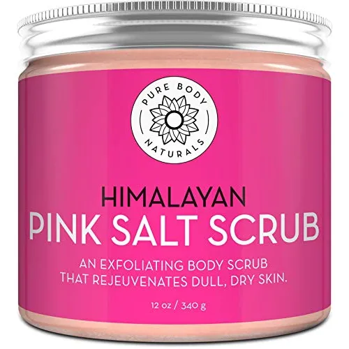 Pure Body Naturals Himalayan Salt Scrub, 12 ounces | Natural Face, Body,  Hand, Foot and Skin Exfoliator | Facial Exfoliating Pink Salt with Sweet  Almond Oil, Jojoba Oil, Vitamin E, and Aloe Vera | Lazada