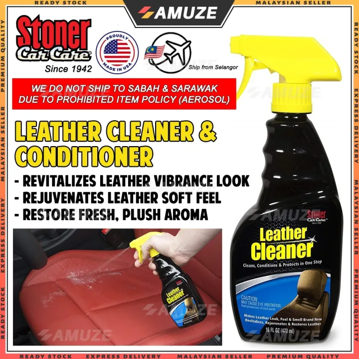 Stoner Leather Cleaner Conditioner, Red Leather Polish Sofa