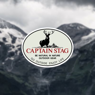 sticker สติ๊กเกอร์ ลาย captain stag สายแค้มป์ ติดลัง ติดตกแต่ง กันน้ำ กันแดด ไดคัทพร้อมติด มีหลายแบบหลายขนาด