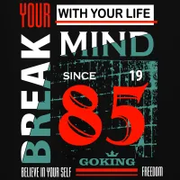 BREAK YOUR MIND, mã G50. Áo thun nam nữ siêu đẹp. Áo phông thoát nhiệt Goking hàng hiệu