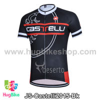 เสื้อจักรยานแขนสั้นทีม Castelli 2015 สีดำ