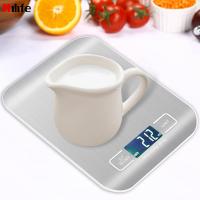 510kg Weighing Food Scale Cooking Tool Kitchen Gadget Balance Measuring Tool Mini Kitchen Scale Stainless Steel Weighing Scale