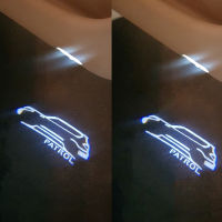 2ชิ้นตระเวนมารยาทแสง LED ประตูบ่อโคมไฟสำหรับนิสสันตระเวน Y62กองเรือนิสสันอัตโนมัติตราแสงนิสสันรถประตูแสง