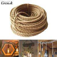 2 Cord 0.75mm Power Cord Twisted Hemp Rope Vintage Pendant Light Flexible Cords Copper Wire Woven Textile Light Cord Retro