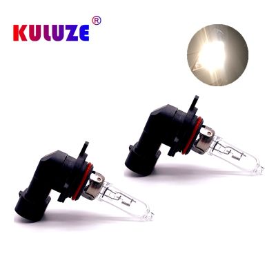 KULUZE 2ชิ้น9012 HIR2หลอดฮาโลเจนหลอดควอทซ์55W 3500K ไฟหน้ารถใส9012LL HIR2 Px22d ไฟหน้ารถหลอดไฟหน้า