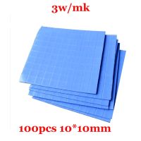 【YD】 100pcs 10x10mm blue thermal pad for GPU CPU Cooling Heatsink Conductive Silicone Thermal 3w/mk