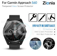 Zionia นาฬิกาฟิล์มกันรอยสำหรับ Garmin Approach S60 แบบเต็มจอ2ชิ้นความละเอียด HD 9ชั่วโมงแก้วป้องกัน2.5D กันระเบิดอุปกรณ์ฟิล์มป้องกันรอยขีดข่วน