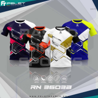 Microfiber 2023 Summer Felet Rn-3603 Badminton T-shirt Sukan Baju Sukan fashion versatile t-shirt