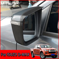 Vtear 4ชิ้นสำหรับ ISUZU DMAX D-MAX 2021ที่จับประตูรถ2022ฝาครอบป้องกันรอยขีดข่วนฝาครอบพลาสติกโครเมี่ยมชุบอุปกรณ์เสริมภายนอก (ลายสีดำคาร์บอนไฟเบอร์เงิน) ชิ้นส่วนวาล์วภายนอกยานยนต์