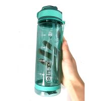 Special Offers 800Ml Sports Water Bottle With Straw For Camping Hiking Outdoor Plastic Transparent BPA Free Bottle For Men Drinkware