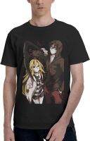 Anime Angels of Death T-Shirt Mens Summer Comfort Round Neckline Short Sleeve Shirts