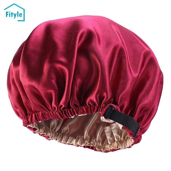 Fityle Satin Silk Night Sleeping Cap Hat For Curly Natural Hair