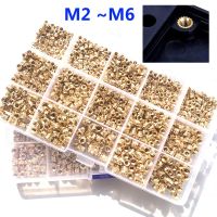 ✆∋ 90-1240Pcs Brass Hot Melt Insert Knurled Nut For 3D Printer Thread Heat Molding Double Twill Injection Embedment Nut M2 M3M4 M6