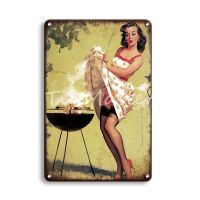 20TY Vintage Sexy Pin Up Girl Iron Painting Metal Tin Sign Hot Movies Art Poster Retro signs Wall Sw Size: 20cm X 30cm（Contact the seller, free customization）
