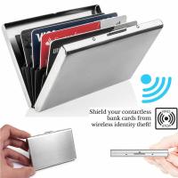 Anti-Scan RFID steel Metal Credit Card Holder Slim Blocking Wallet Case Business Card Protection Holder Case