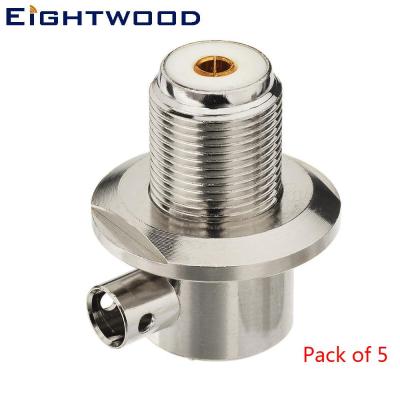 Eightwood UHF/SO239 Right Angle Jack Female Solder RF Coaxial Connector Adapter SO239 for LMR300 Cable 5PCS
