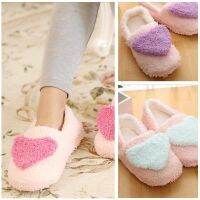 Big Heart-Shaped Slippers Warm Soft Sole Floor Shoes