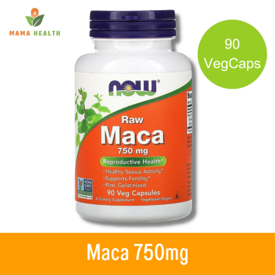 [exp.2025] Now Foods Maca Raw 750 mg 90 Veg Capsules