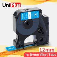 【Factory-direct】 【sought-after】 UniPlus 1/2 "Dymo เทปป้ายไวนิลที่เข้ากันได้12มม. สีขาวบนสีน้ำเงิน1805243สำหรับ Dymo Rhino เครื่องพิมพ์ฉลาก6500 4200 3000 6000 5200