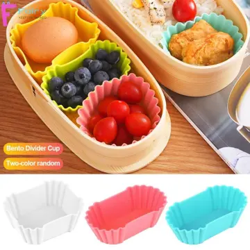 Silicone Muffin Cups And Fruit Forks, Lunch Box Dividers, Durable