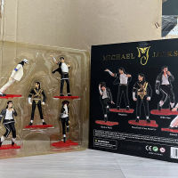 5PCS Michael Jackson Action Figure SHFiguarts ชุดสีขาว Figma 096 Thriller MJ คลาสสิกอะนิเมะของเล่นคอลเลกชันวันเกิด Gift