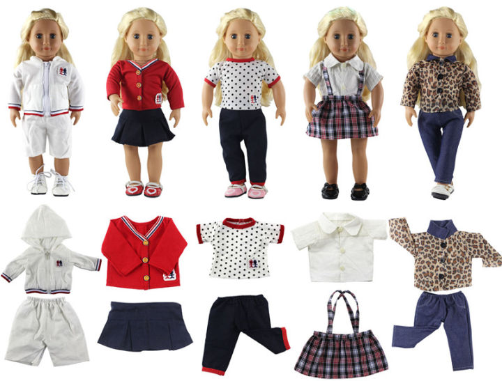 5-set-18-inch-doll-clothes-outfit-handmade-dress-for-18-inch-doll-american-doll-princess-dress-many-style-for-choice