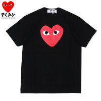 COMME Des Garcons เสื้อยืดสำหรับผู้หญิง,เสื้อยืดผู้ชายเสื้อยืดเสื้อคอตตอนแท้แขนสั้นเสื้อผ้าคู่รักสไตล์น่ารักใส่สบายๆนุ่มสบาย