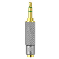 Geekria 3.5mm Stereo Male to 3.5mm Balanced Female Audio Jack Adapter, 3.5mm (1/8Inch) to 3.5mm, Male to Female Plug Adapter, Gold Plated Convert Connector Adapter