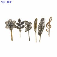 【CW】SEA MEW Vintage Hair Clips Antique Bronze Plated Womens Hairgrip Barrettes Setting For Jewelry Making