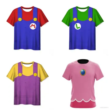 Super Mario Parody Pink Short-sleeved baby bodysuit (Girls