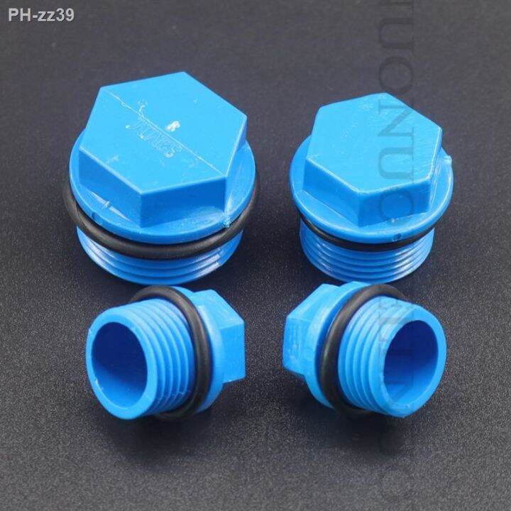 2 20pcs 1/2 quot; 2 quot; Male Thread End Cap Blue PVC Water Supply