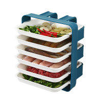 Hotpot Resturant Preparing Food Dishes Rack Kitchen Food Plate Organizer Vegetable Meat Trays Buffet Snack Dish Stacking Holder