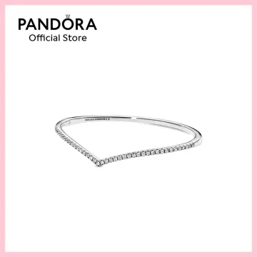 Pandora Sparkling Wishbone Bangle