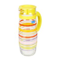 ?แนะนำ!! เหยือกแก้ว 1.66 ลิตร OCEAN COLORFUL STRIPES สีเหลือง ภาชนะใส่น้ำและน้ำแข็ง PITCHER OCEAN COLORFUL STRIPES 1.66L