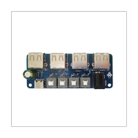 Power Expansion Module Button Control Module 5V Power Supply 4 Way USB Power Distribution Board Power Supply Hub