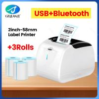 POS เครื่องทำโทรศัพท์บลูทูธ USB เครื่องพิมพ์บาร์โค้ดฉลากขนาด58มม. เครื่องพิมพ์หน้าต่างตั้งโต๊ะสำหรับการพิมพ์ป้ายชื่อกระดาษม้วนร้านค้า