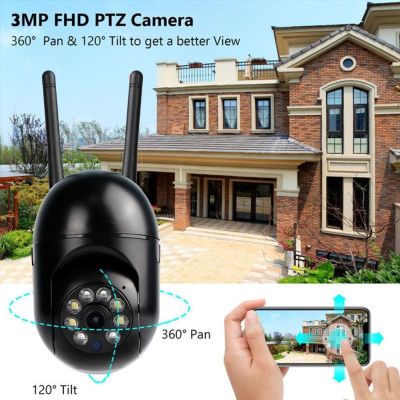 2023 New 3MP HD 2.4G 5G Dual Frequency Wireless WiFi IP Camera Night Vision Video Surveillance Security Camera Outdoor CCTV