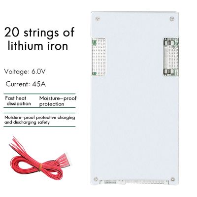 20S 60V 45A Lithium Iron Battery Protection Board BMS Power Protection Board for Electric Vehicle Tricycle with Balance