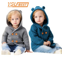 Baby Boy Knitting Cardigan 2021 Winter Warm Newborn Infant Sweaters Fashion Long Sleeve Hooded Coat Jacket Kids Clothing Outfits