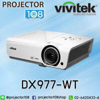 VIVITEK DX977-WT Projector  (6,000 ANSI Lumens/WXGA) รับประกันตัวเครื่อง 3 ปีหลอดภาพ 1 ปีหรือ 1,000 ชั่วโมง (Spec. เทียบ Epson EB-2065, Panasonic PT-VX510)