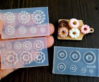 24Patterns Macaron Biscuit Bread Donuts 3D Acrylic Nail Mold Palace Nail Art Decorations DIY Design Silicone Nail Art