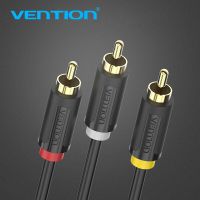 Vention 3 RCA To 3RCA Cable Gold Plated Male to Male AV Cable 1m 1.5m 2m RCA Connector Video Cable For STB DVD TV VCD Blueplayer Cables