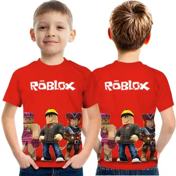 Kids Roblox Printing 3d Casual Summer T-shirt Boys Girls Short