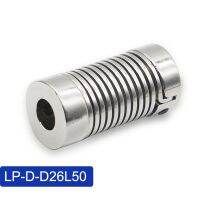 Cloweit Spring Couplers D26L50 Zinc Alloy Flexible Motor Shaft Rotary Encoder Coupling 6mm 8mm 10mm LP