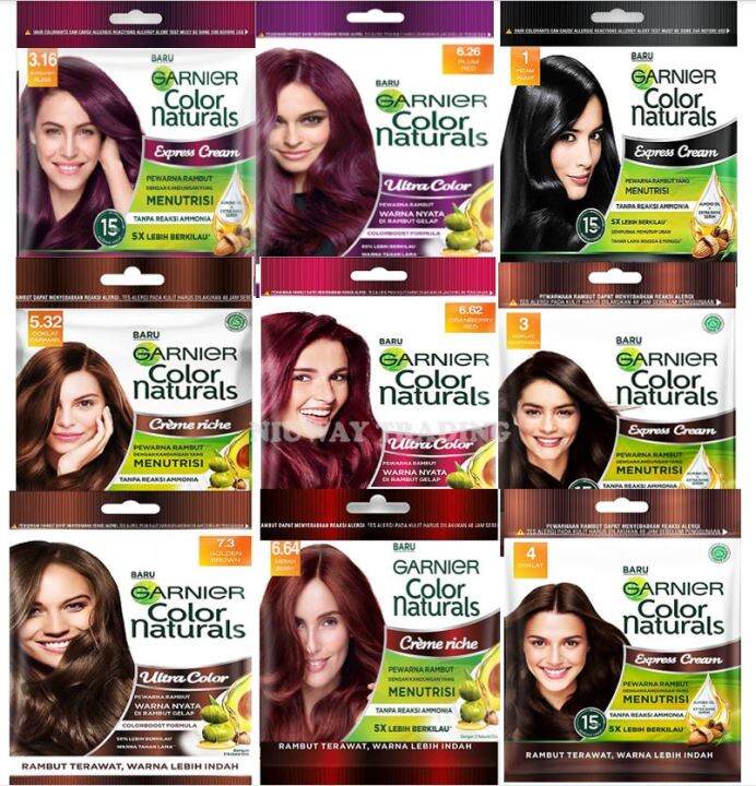 GARNIER HAIR COLOUR NATURALS SACHET 1PCS (LOOSE ) Lazada