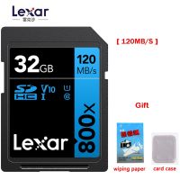 Original Lexar 800x 120MB/s SD Card 32/64/128/256GB Professinal flash Card SDHC/SDXC U1U3 Class10 Memory Card For DSLR HD video