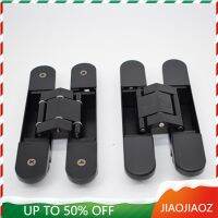 JIAOJIAOZ 3D Adjustable Hidden black Door Hinge/Zinc alloy hinge 40kg Folding door hinge150x25mm