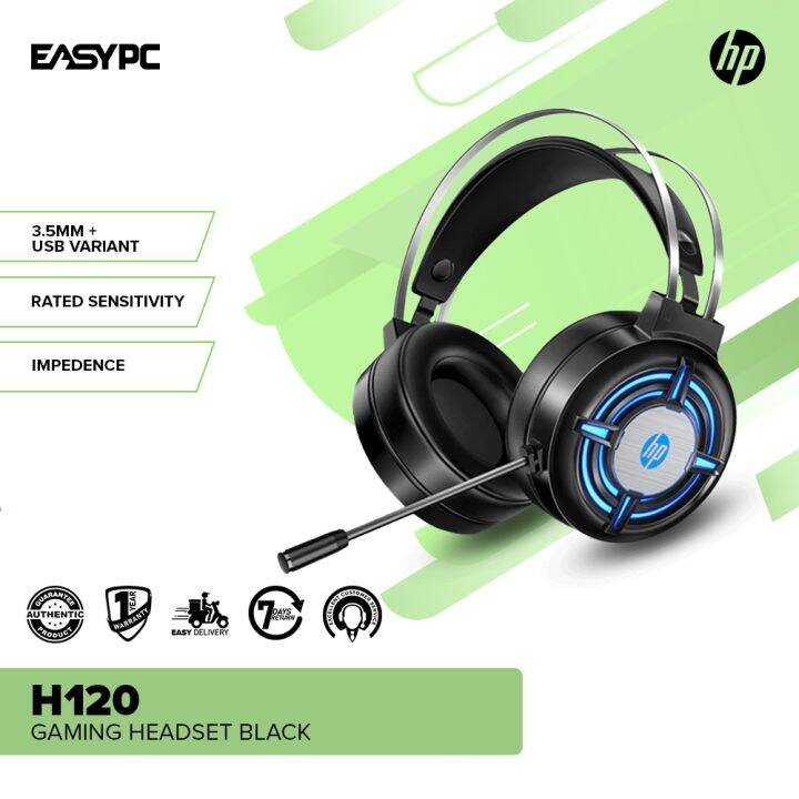 EasyPC HP H120 Gaming Headset Black Earphones For Better Gaming
