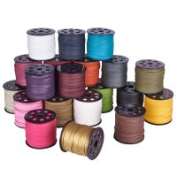 【YD】 90m/roll 2.7mm Faux Suede Cord Imitation Leather Covered Thread String for Diy Jewelry Making Findings